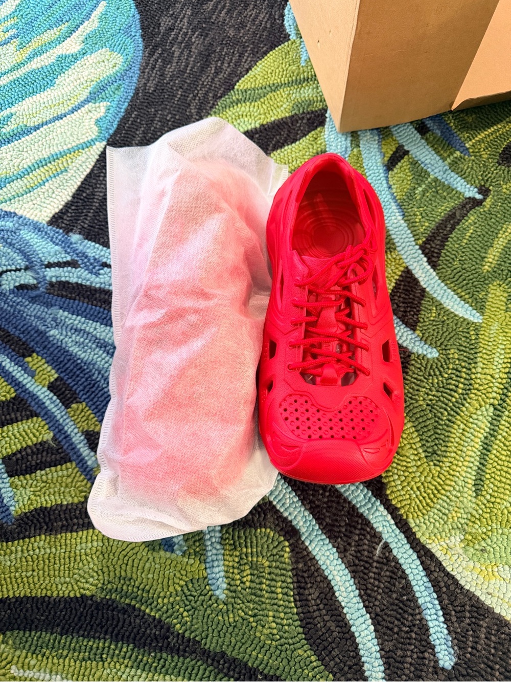 New Men and or Women’s Red Lace-Up Athletic Shoe